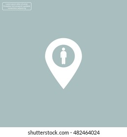 man on pin icon