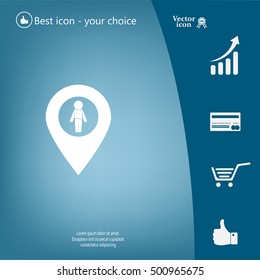 man on pin icon