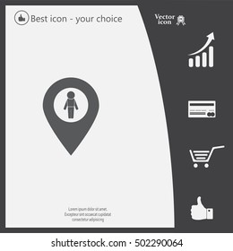 man on pin icon