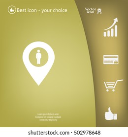 man on pin icon