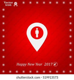 man on pin icon