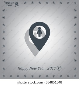 man on pin icon