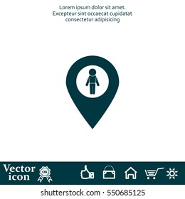 man on pin icon