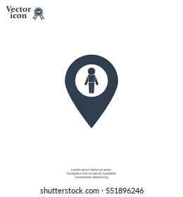 man on pin icon