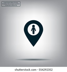 man on pin icon