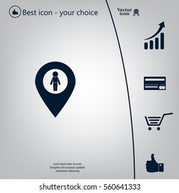 man on pin icon