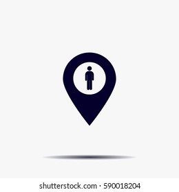 man on pin icon