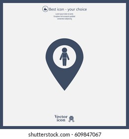 man on pin icon