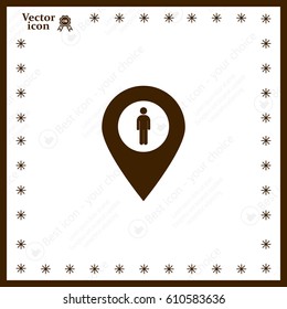 man on pin icon