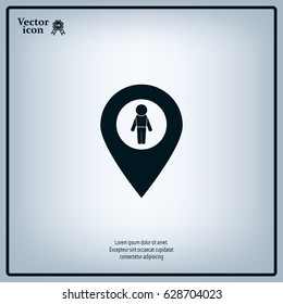 man on pin icon