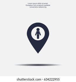 man on pin icon