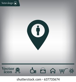 man on pin icon