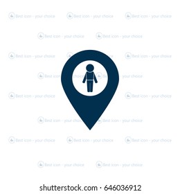 man on pin icon