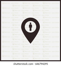 man on pin icon