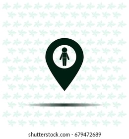 man on pin icon