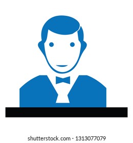 Man on the podium vector graphics
