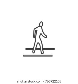 Man on road vector icon on white background