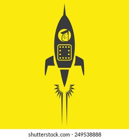 man on rocket