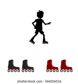 man on roller skates