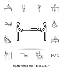 the man on a s stretcher icon. medicine icons universal set for web and mobile