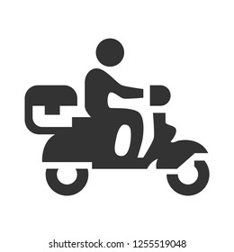 Man On Scooter Delivering Packages Vector Stock Vector (royalty Free 