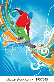 man on the snowboard