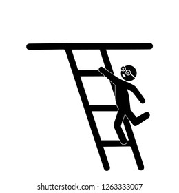 Man on Stairs going up symbol