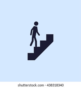 man on stairs icon