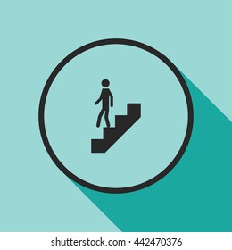 man on stairs icon