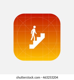 man on stairs icon