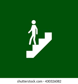 man on stairs icon. man on stairs vector illustration