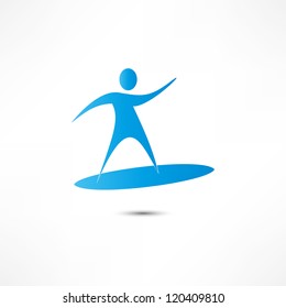 Man On Surf. Icon