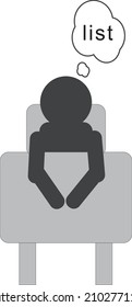 man on the table list icon
