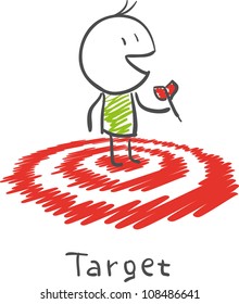 man on target
