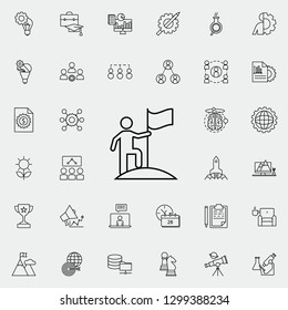 man is on top icon. Startup icons universal set for web and mobile