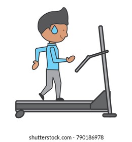 man on a treadmill