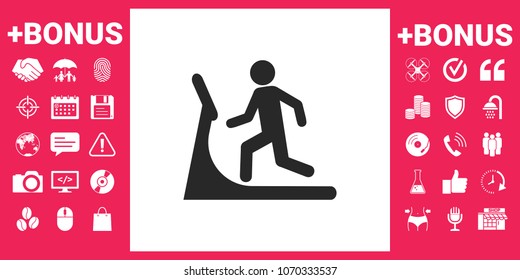 Man on treadmill icon