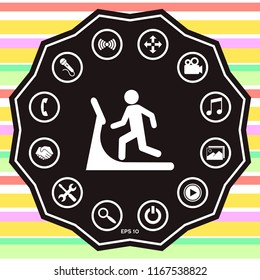 Man on treadmill icon