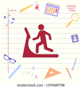 Man on treadmill icon