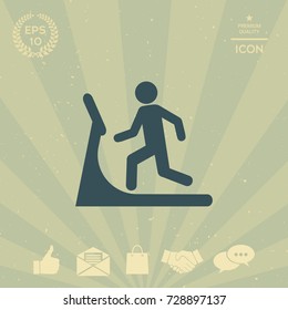 Man on treadmill icon