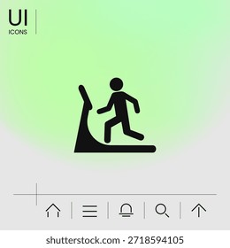 Man on treadmill icon, elements for your design