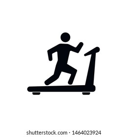 Man on treadmill Icon. treadmill symbol for your web site design, logo, app, UI. Vector illustration, EPS10.