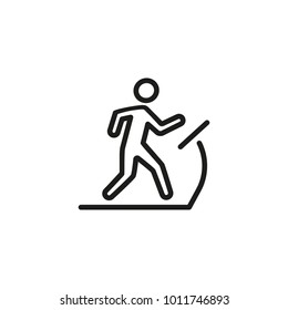 Man On Treadmill Line Icon