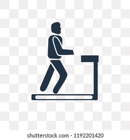Man On Treadmill vector icon isolated on transparent background, Man On Treadmill transparency concept can be used web and mobile