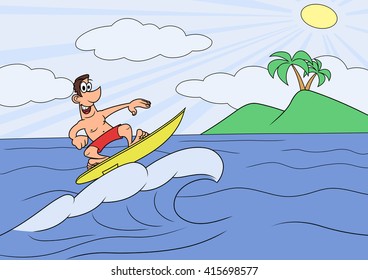 Man on vocation is surfing 2