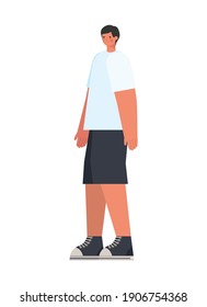 man on a white background vector illustration design