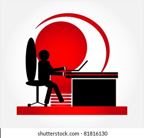 man on work in stress