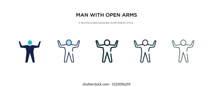 Man With Open Arms Icon Images Stock Photos Vectors Shutterstock