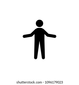 man with open arms icon. Element of conversation icon for mobile concept and web apps. Isolated man with open arms icon can be used for web and mobile on white background