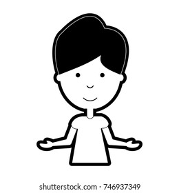 man with open arms vector illustration
